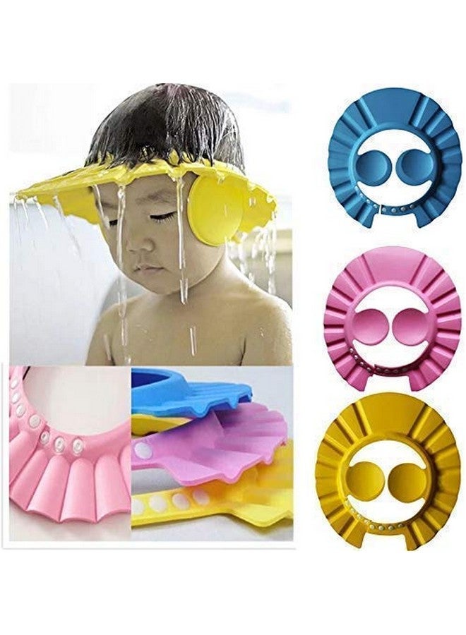 NOBILEA Baby Shower Caps, Baby Bath Cap Adjustable Safe Soft // Baby Shower Cap for New Born Baby Shower Hair Wash Cap For Children (Multi-Colored) - Image 1
