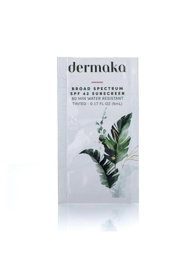 Dermaka Anti-Aging Sunscreen SPF 42 for All Skin Types - 5ml 25 Packets Water Resistant 80 min. Mineral-Based Tinted Sunscreen. - Image 2