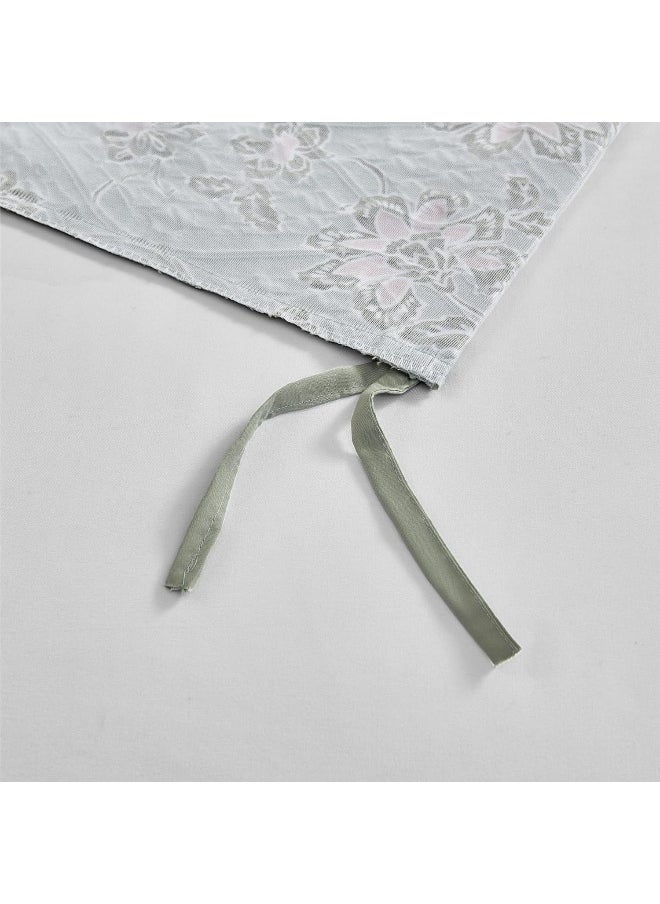 Jessica Simpson - Jessica Simpson Botanical Embossed Sage Green Duvet Cover Set Queen/Full Size Bedding Set Ensemble - 3 Piece Set - Image 1