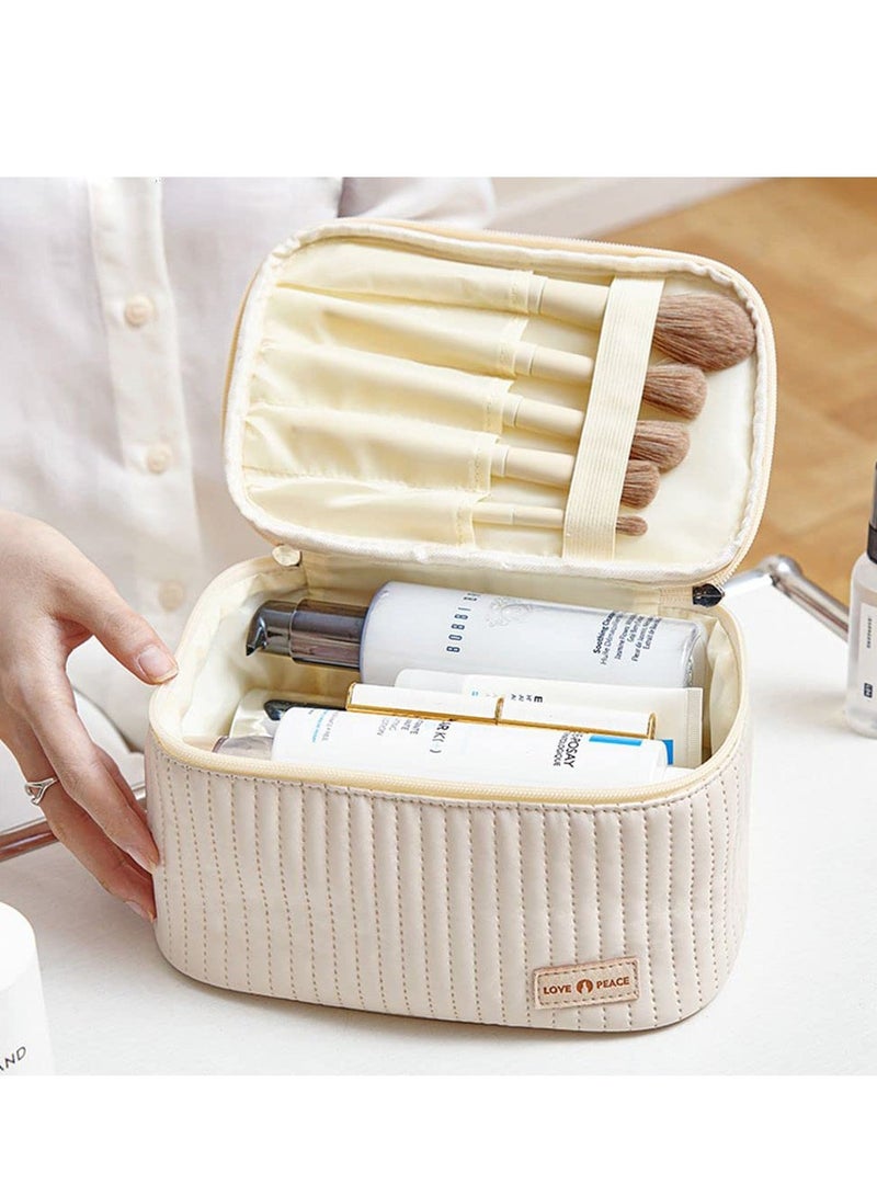 MIXDE Portable Toiletry Bag Makeup Bag Cosmetic Bags with Soft PU Material - Image 3
