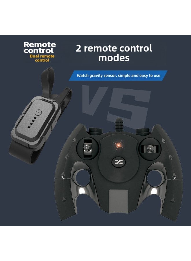 Amphibious Remote Control Vehicle Battle Tank Toy Gesture Sensing Launchable Water Cannon Children's Remote Control Toy-Color:2019-60 Single Remote Control Amphibious Ink Blue [color Box]-Specifications:Value Version With Dual Batteries  - Image 4