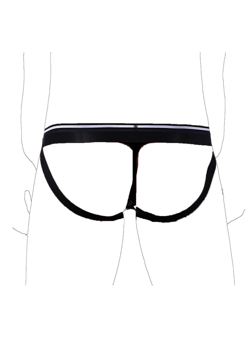 Captaintech Men's Jockstrap Underwear Keep Warm Mesh Pouch G-String Ultra-wide Belt Thong - Image 5