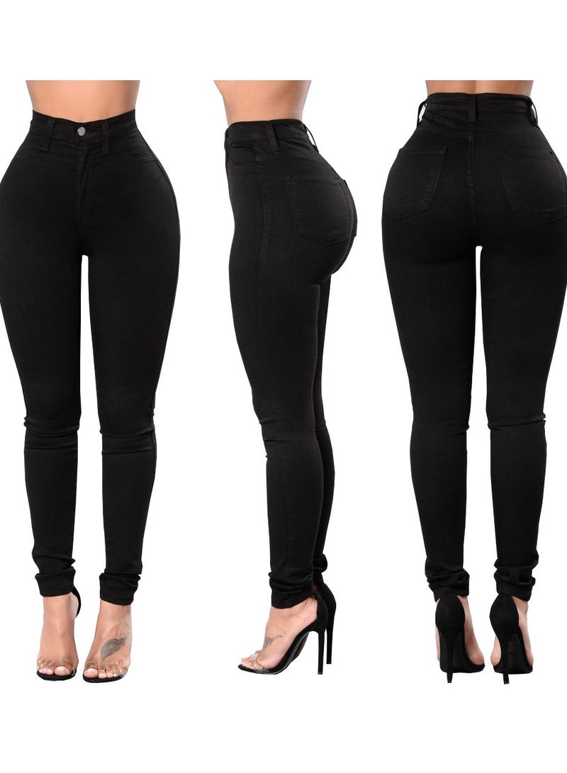 Loquat Fashion Women's High-rise, High-stretch Slim-fitting Pencil Holder Jeans  - Image 1