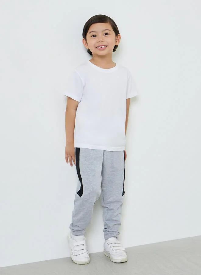 ستايلي Boys Contrast Side Panel Cuffed Joggers