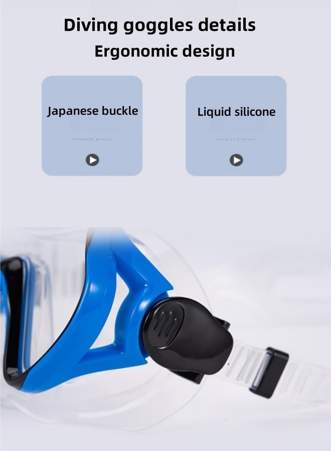 BESTPEAK Children's snorkeling equipment, freestyle silicone diving goggles, dry snorkel set, 180° panoramic wide field of view diving mask, suitable for snorkeling, scuba diving, swimming travel - Image 5