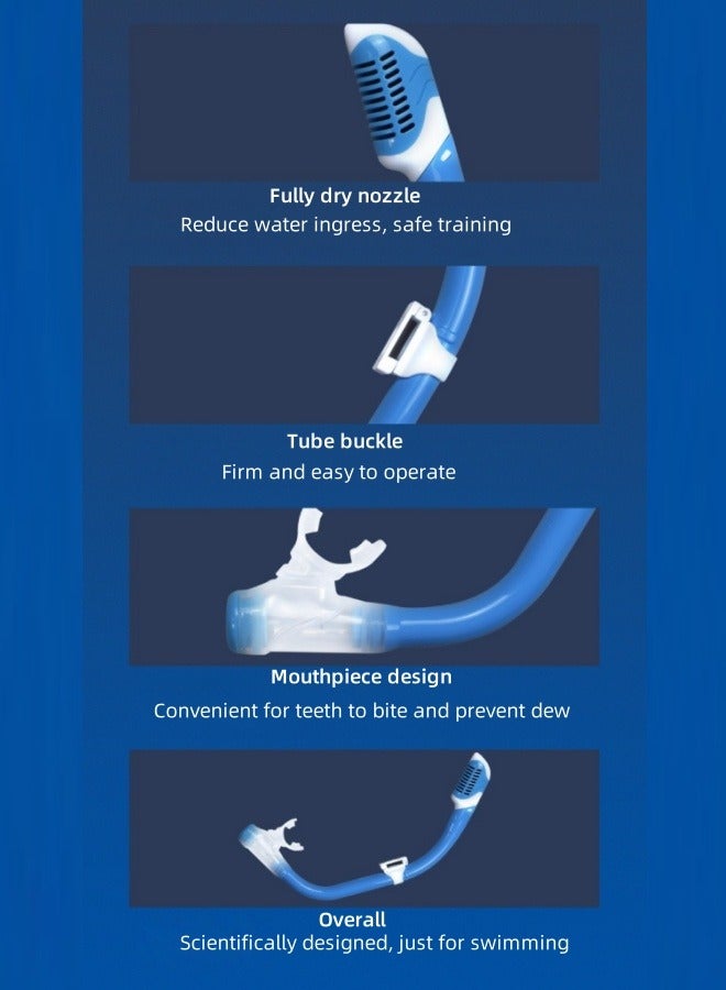 BESTPEAK Children's snorkeling equipment  freestyle silicone diving goggles  dry snorkel set  180° panoramic wide field of view diving mask  suitable for snorkeling  scuba diving  swimming travel - Image 5