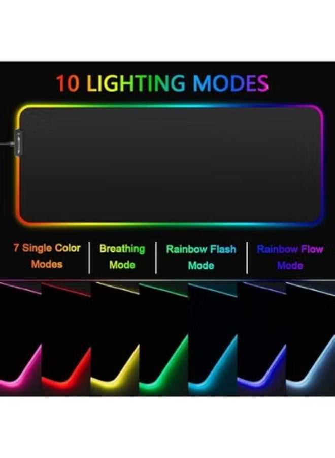 Wired Gaming Keyboard & Mouse Combo – RGB Backlit Mechanical-Feel Keyboard with Hand Rest & Phone Holder, 6-Button 3200 DPI Gaming Mouse, Large RGB Mouse Pad for PC & Office - Image 2