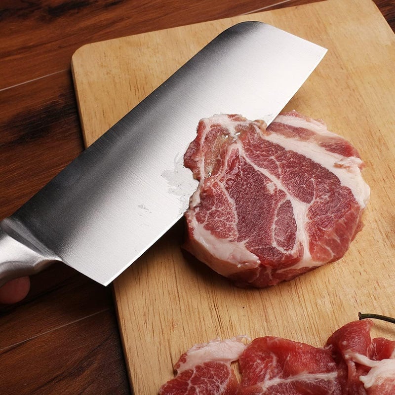 RoarCraft Knife Stainless Steel Blade Meat Cleaver Knife for Kitchen Chopping High Carbon Ultra Sharp Santoku Knives Cooking Chef Butcher Knife for Meat and Vegetable B C 1 - Image 5