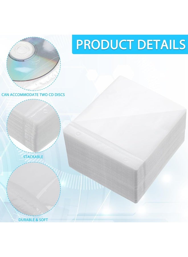 أوفيس ميكر Office Maker  100 Pieces CD/DVD Sleeves Plastic Sleeve Disc Sleeves for CD/DVD Storage (5-color bundle)  - Image 3