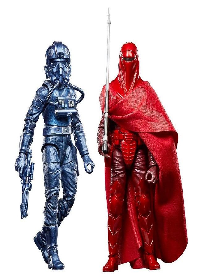 STAR WARS STAR WARS The Black Series Carbonized Collection Emperor’s Royal Guard & TIE Pilot, Return of The Jedi 6-Inch Action Figures (Exclusive) (F7011)  - Image 4
