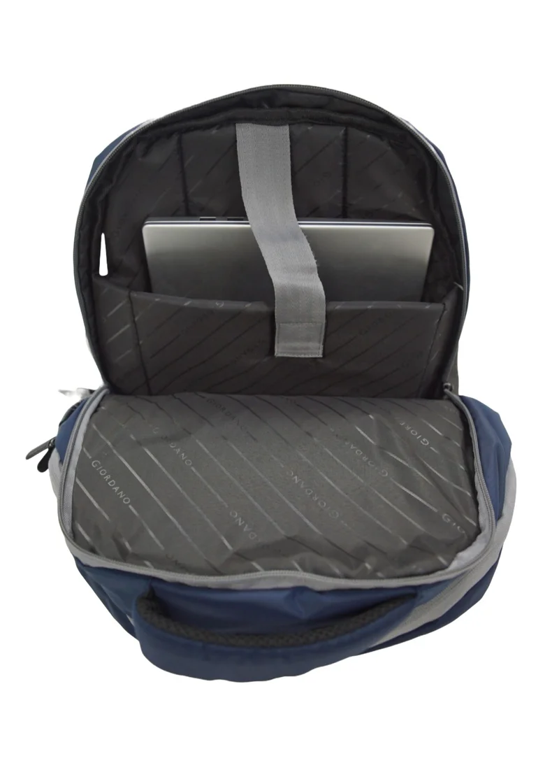 جيوردانو Giordano Orion Backpack Blue Grey 19-Inches, Travel-Friendly & Versatile Lightweight Bag with Multi-Compartment, Laptop Padding – Ideal Bag for Men Women Office Work Outdoor