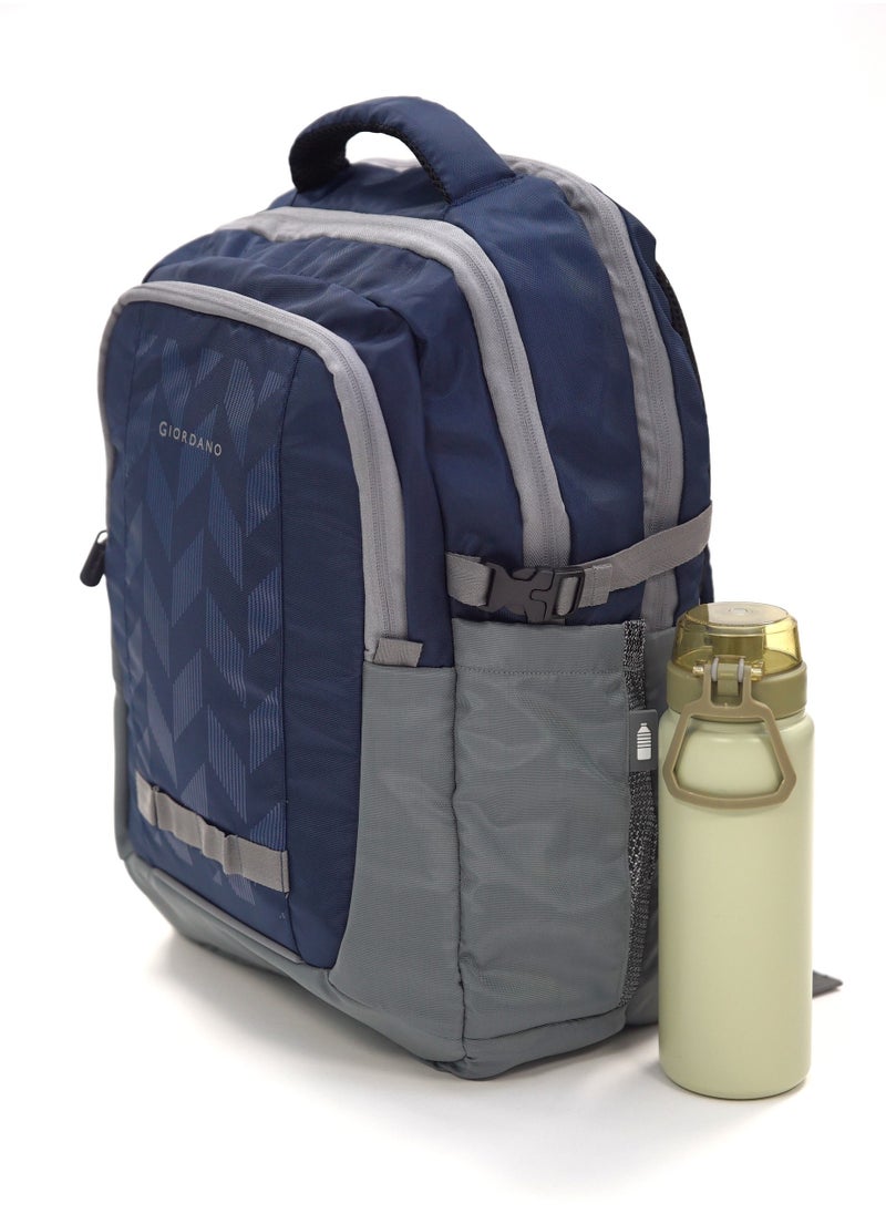 GIORDANO - Giordano Orion Backpack Blue Grey 19-Inches, Travel-Friendly & Versatile Lightweight Bag with Multi-Compartment, Laptop Padding – Ideal Bag for Men Women Office Work Outdoor - Image 1