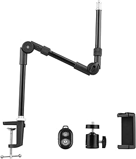 Andoer ST-01 Flexible Foldable Desk Mount Stand Metal Bracket 1/4 Inch Screw 3kg Load Capacity with Flexible Ballhead - Image 1