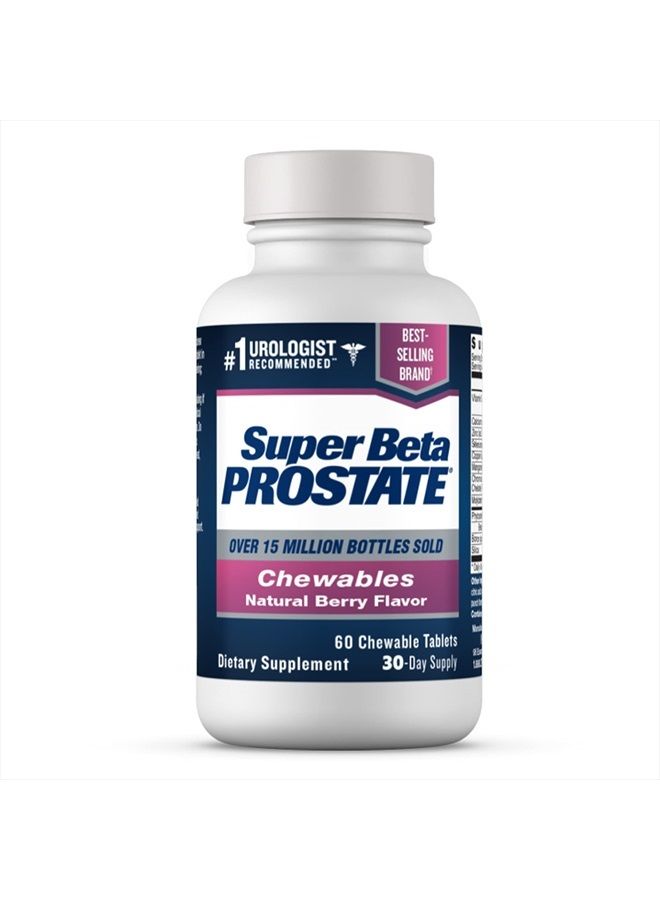New Vitality Super Beta Prostate Chewables – Delicious, Chewable Urologist Recommended Prostate Supplement for Men - Reduce Bathroom Trips, Promote Sleep & Prostate Health Beta Sitosterol (60 Chews, 1 Bottle) - Image 1