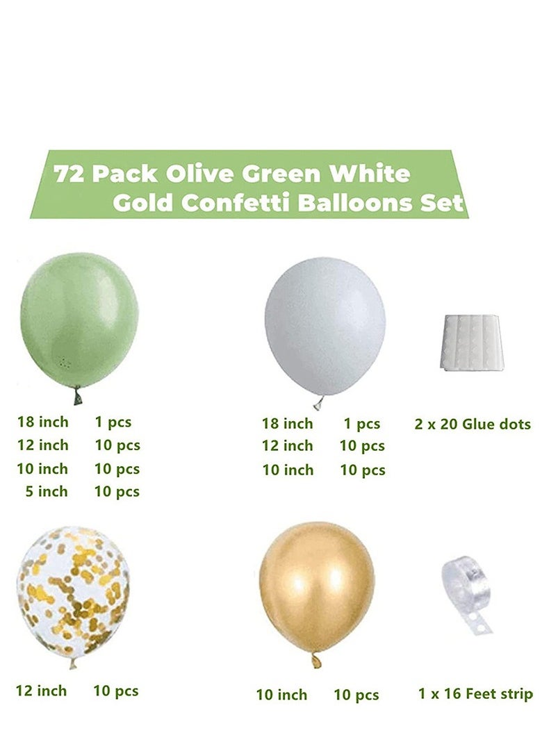 xppier 72pcs Green Balloon Garland Kit  - Image 4
