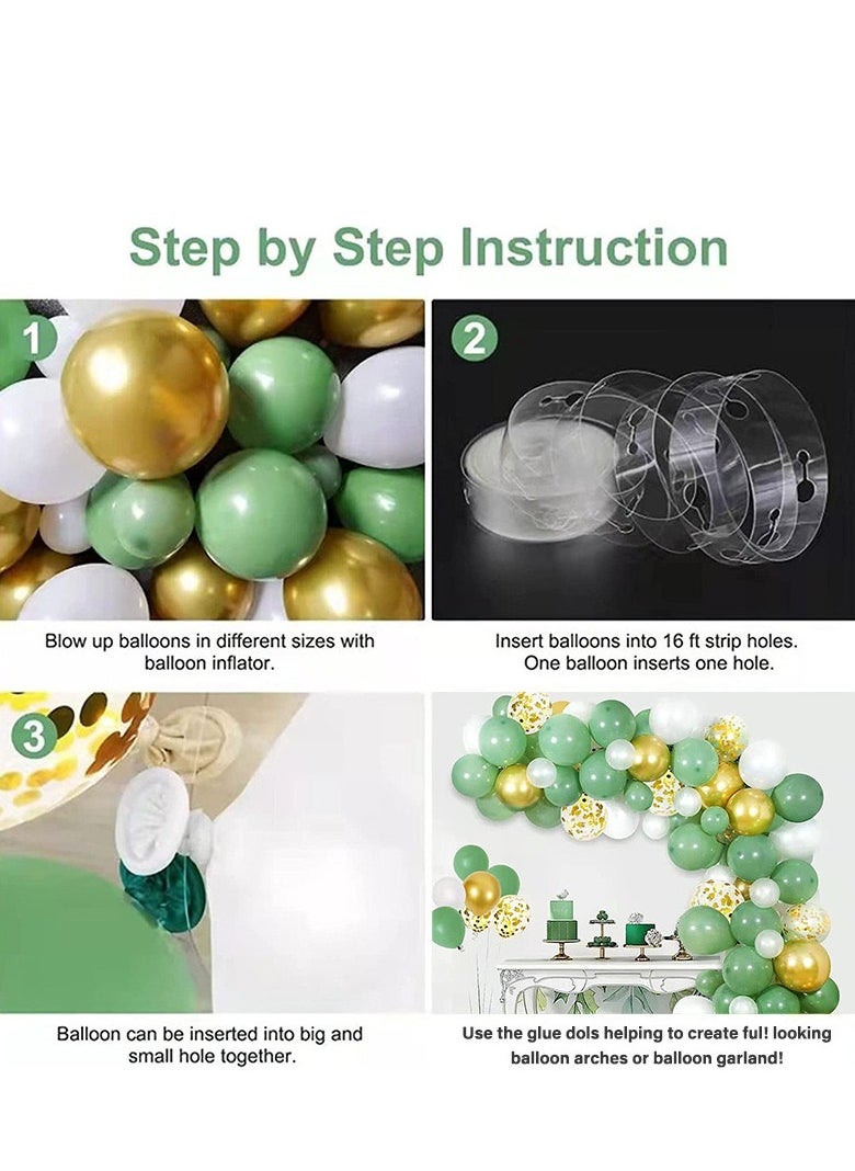 xppier 72pcs Green Balloon Garland Kit  - Image 3