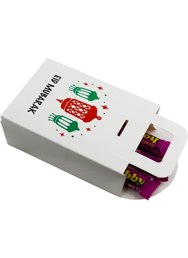 Repro Design 10 x 15 cm White 3 Pieces Eid Mubarak Printed Empty Tissue Box, Candy, Pocket Money, Gift Box,  - Image 2