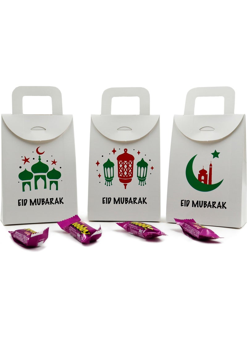Repro Design 10 x 15 cm White 3 Pieces Eid Mubarak Printed Empty Tissue Box, Candy, Pocket Money, Gift Box,  - Image 4
