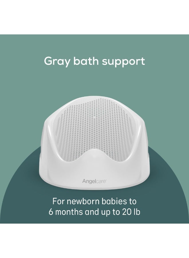 دعامة حمام الطفل، حوض استحمام للأطفال حديثي الولادة مصنوع من السيليكون الناعم TPE، دعامة حمام مريحة للأطفال الرضع مع شبكة ناعمة الملمس، مثالية للأطفال أقل من 6 أشهر (رمادي) - Image 2