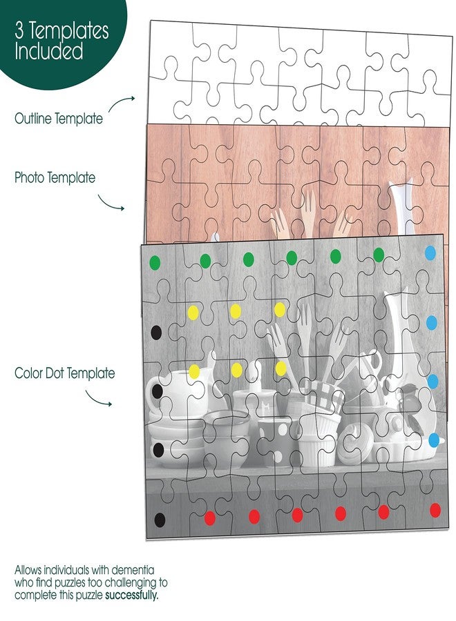 Keeping Busy 35 Piece Kitchen Dementia Puzzles for Seniors | Color Coded with Templates Easy Puzzles for Dementia Patients Gifts for Elderly Women in Nursing Home & Men Gift for Nursing Home Residents - Image 3