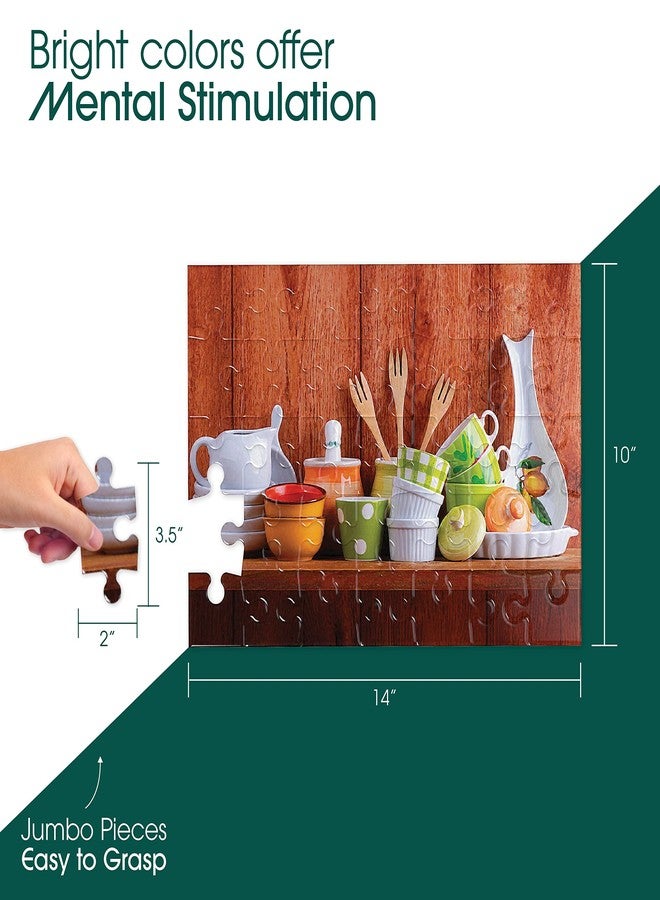 Keeping Busy 35 Piece Kitchen Dementia Puzzles for Seniors | Color Coded with Templates Easy Puzzles for Dementia Patients Gifts for Elderly Women in Nursing Home & Men Gift for Nursing Home Residents - Image 2