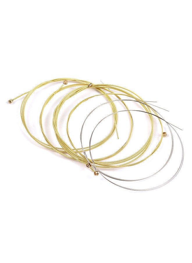 Generic - 6 Pcs Guitar Strings Acoustic Guitar Strings Steel Core Rust Proof Coated String For 6 String Guitar - Image 1