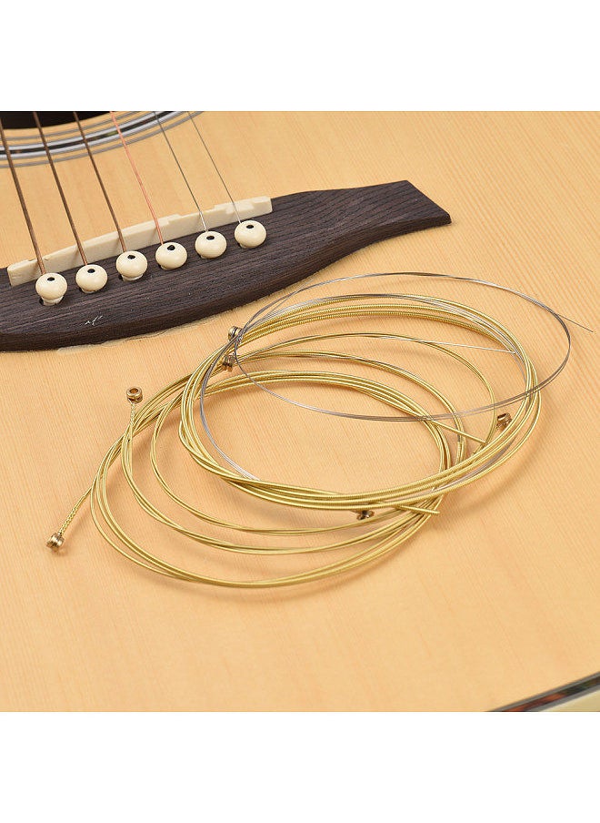 Generic - 6 Pcs Guitar Strings Acoustic Guitar Strings Steel Core Rust Proof Coated String For 6 String Guitar - Image 1