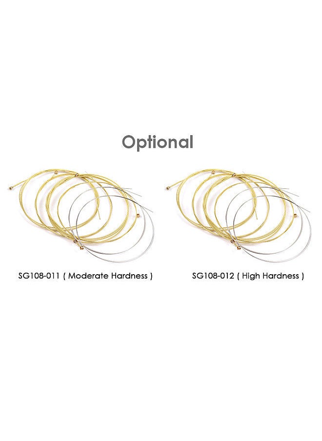 Generic - 6 Pcs Guitar Strings Acoustic Guitar Strings Steel Core Rust Proof Coated String For 6 String Guitar - Image 1