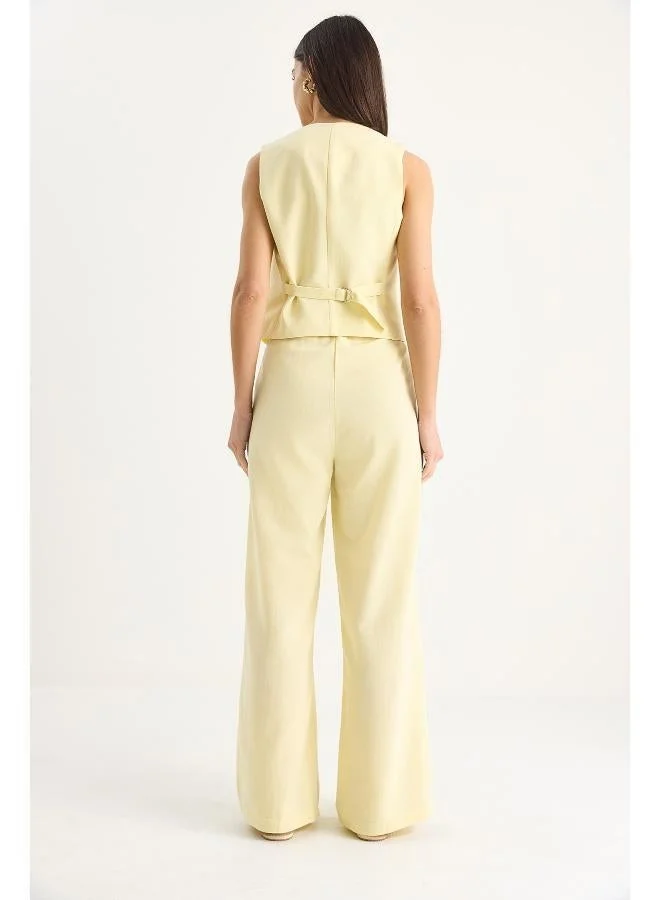 Ginger Button Up Relaxed Fit Vest & Pant Coord Set