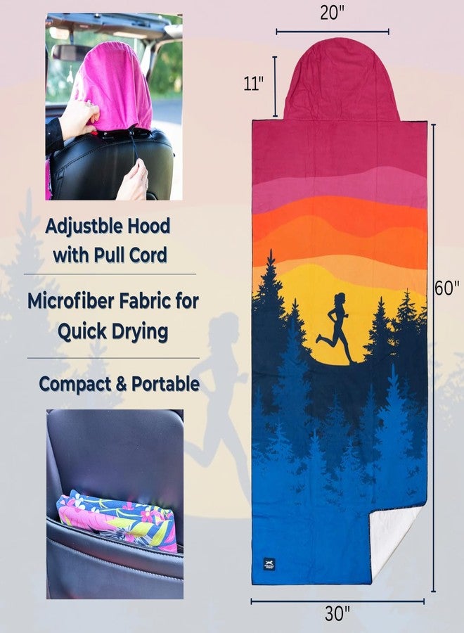 Gone For a Run Running Performance Hooded Seat Cover Towel | Happy Hour - Image 3