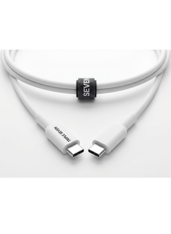 777 كابل T7-102 USB-C إلى USB-C - شحن سريع بقوة 100 واط - آمن - متوافق مع أجهزة Type-C - Image 1