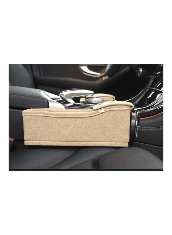 Loquat Leather Car Seat Organizer With Fan - Image 2