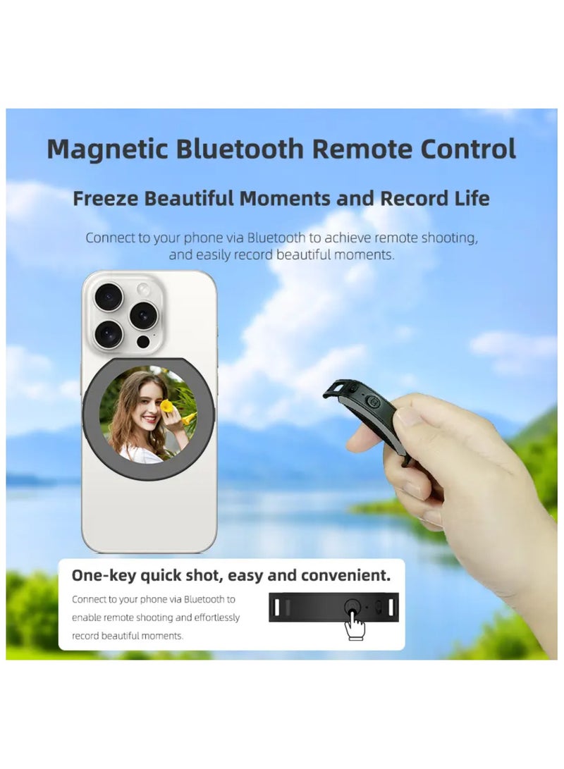 Magnetic Phone Selfie Monitor with Bluetooth Remote Control, HD Screen Display, Phone & Android Compatible, Wireless Screen Mirroring