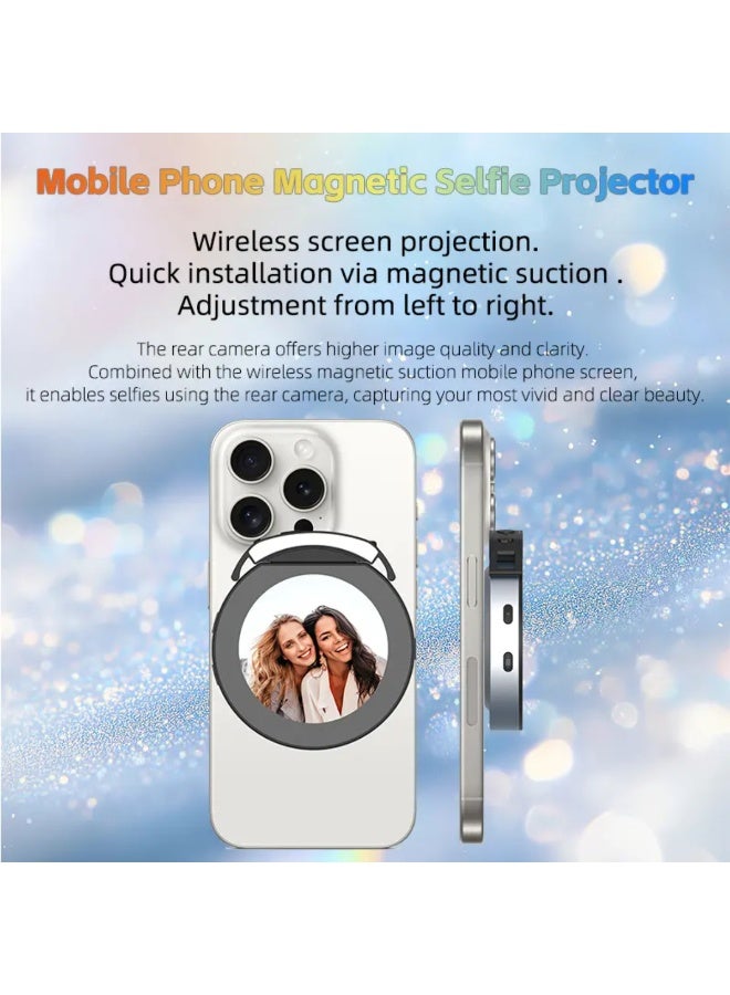 Magnetic Phone Selfie Monitor with Bluetooth Remote Control, HD Screen Display, Phone & Android Compatible, Wireless Screen Mirroring
