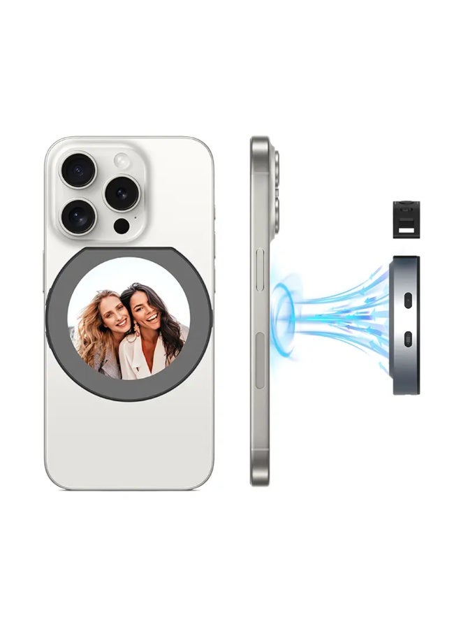 Magnetic Phone Selfie Monitor with Bluetooth Remote Control, HD Screen Display, Phone & Android Compatible, Wireless Screen Mirroring