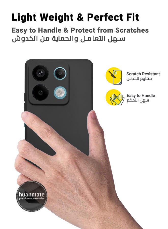 حافظة لهاتف شاومي ريدمي نوت 13-5 جي أخضر - سيليكون تي بي يو ممتاز 2.0 مم، حماية معززة للكاميرا مع درع العدسة، غطاء مقاوم للصدمات ومقاوم للماء لهاتف شاومي ريدمي نوت 13-5 جي