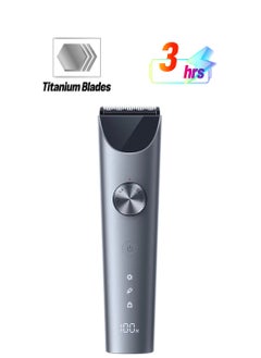 MIJIA Hair Trimmer Clipper 2 Professional Clippers Titanium Alloy Blade Rechargeable Barber-Grey