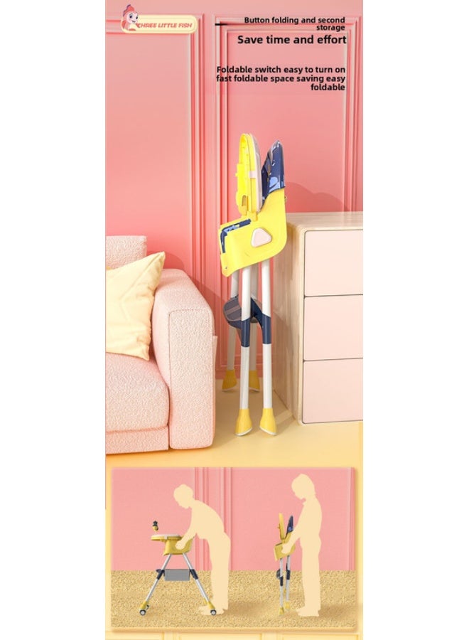 ORiTi كرسي طعام للأطفال، كرسي طعام متعدد الوظائف وقابل للطي، طاولة طعام محمولة للأطفال - Image 3