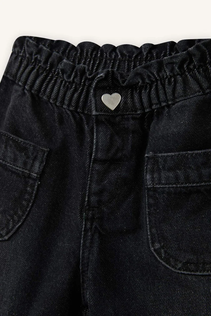 ديفاكتو Baby Girl Paperbag Fit Paperbag Waist Shorts