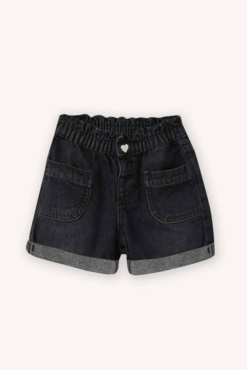 ديفاكتو Baby Girl Paperbag Fit Paperbag Waist Shorts