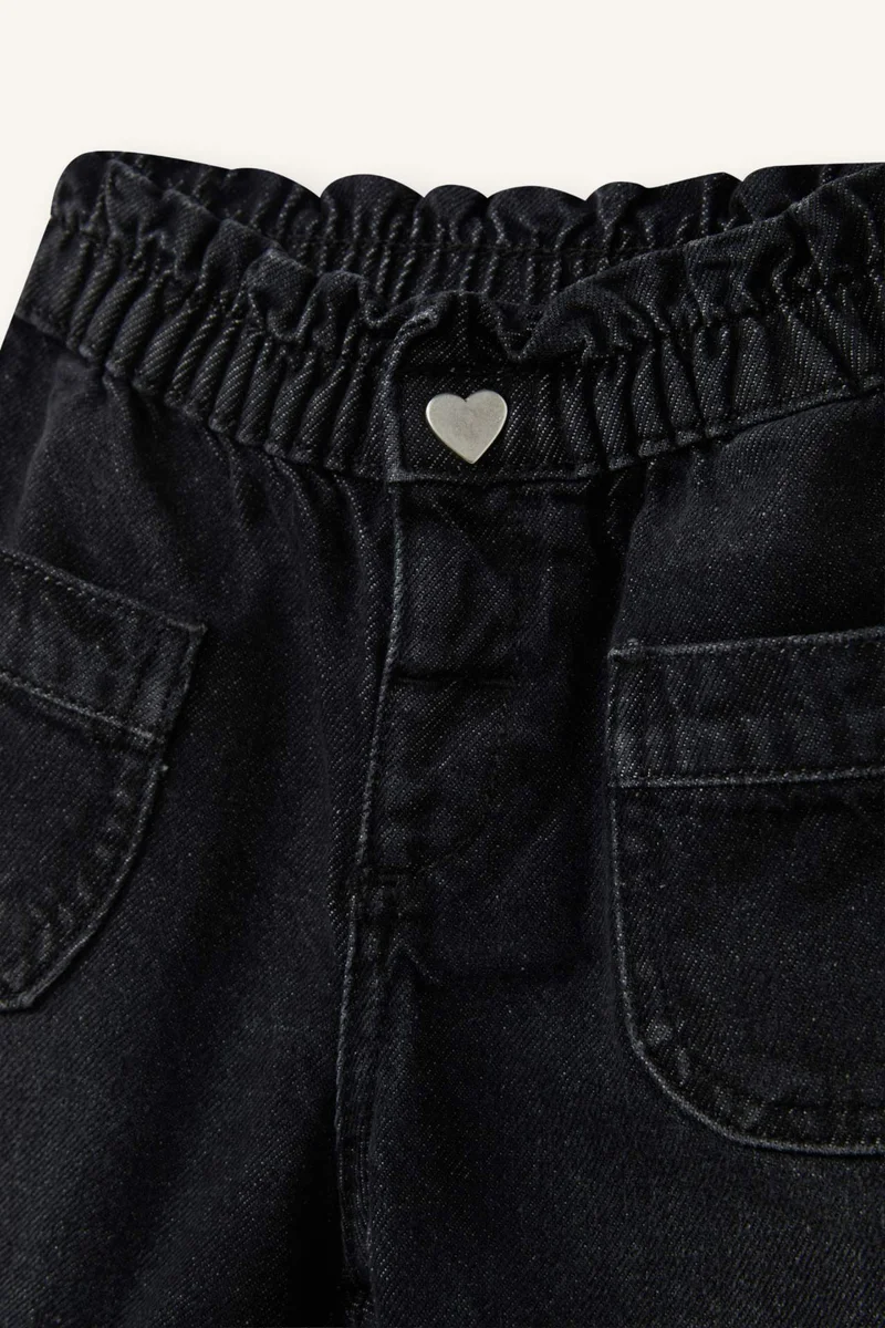 ديفاكتو Baby Girl Paperbag Fit Paperbag Waist Shorts