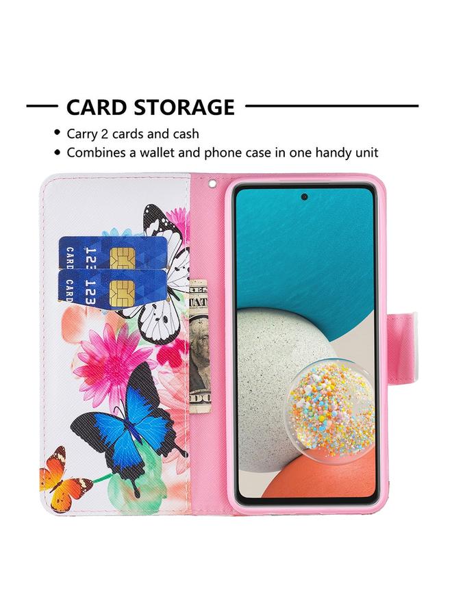 اس-توب جراب جلدي لهاتف Samsung Galaxy A53 5G بنمط رسم ملون - Image 5