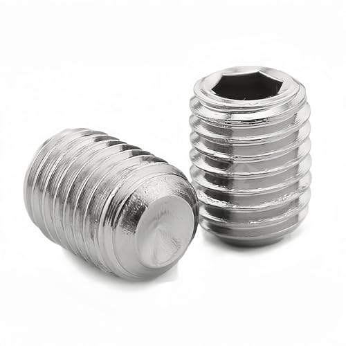 NACX M4 x 4mm Hex Socket Head Cup Point Set Screws, Metric Grub Screws, A2-70, Socket Head Screws, DIN914 Stainless Steel, 300Pcs - Image 1