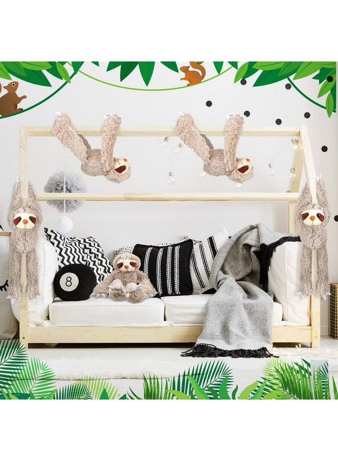 Yinder 3 Pcs Hanging Sloth Stuffed Animal 18 Inch Large Sloth Doll Plush Toy Wild Three Toed Sloth Plush Soft Cute Sloth Toy With Hook And Loop Long Arm Leg For Girl Boy Huggable Birthday Party Favor Gift  - Image 4