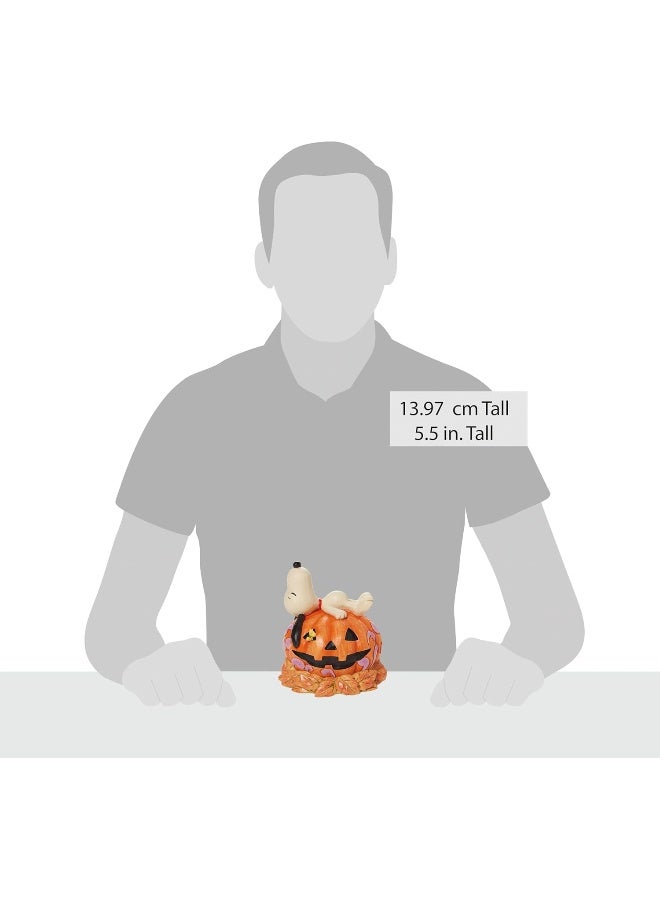 Enesco Enesco Jim Shore Peanuts Halloween Snoopy Laying on Carved Pumpkin Figurine, 5.5 Inch, Multicolor  - Image 4