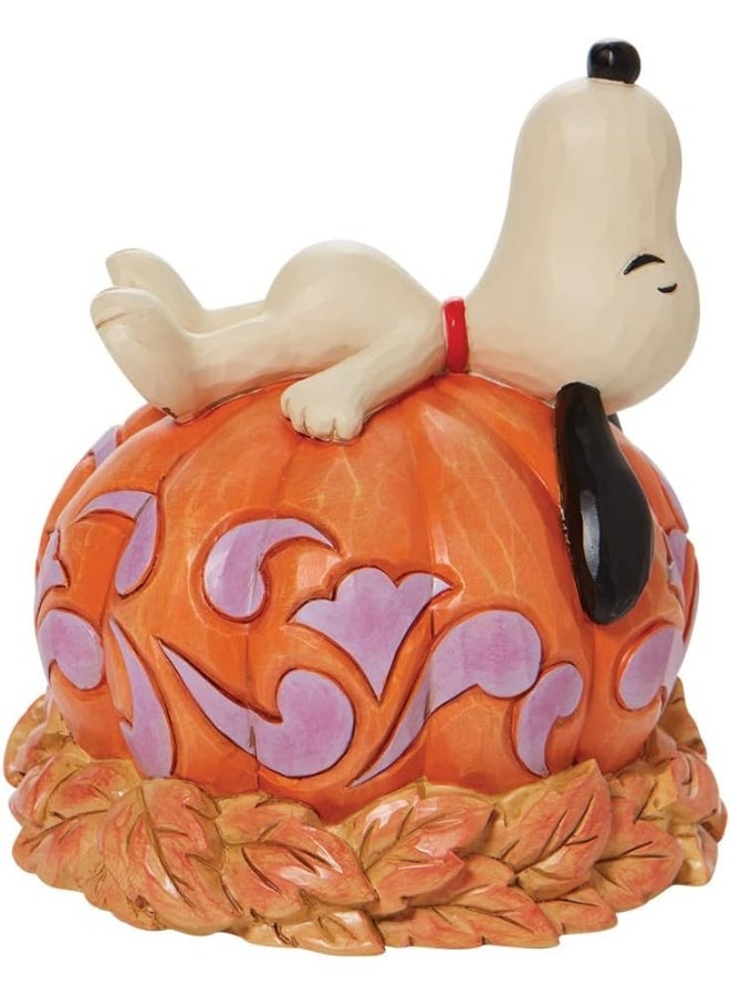 Enesco Enesco Jim Shore Peanuts Halloween Snoopy Laying on Carved Pumpkin Figurine, 5.5 Inch, Multicolor  - Image 3