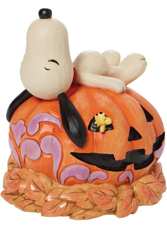 Enesco Enesco Jim Shore Peanuts Halloween Snoopy Laying on Carved Pumpkin Figurine, 5.5 Inch, Multicolor  - Image 5