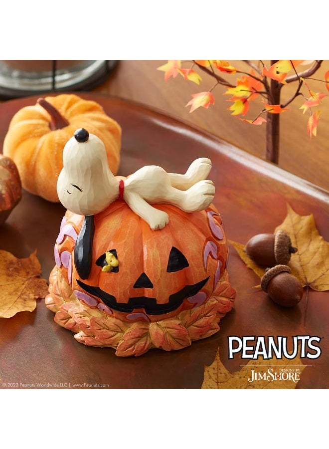 Enesco Enesco Jim Shore Peanuts Halloween Snoopy Laying on Carved Pumpkin Figurine, 5.5 Inch, Multicolor  - Image 2
