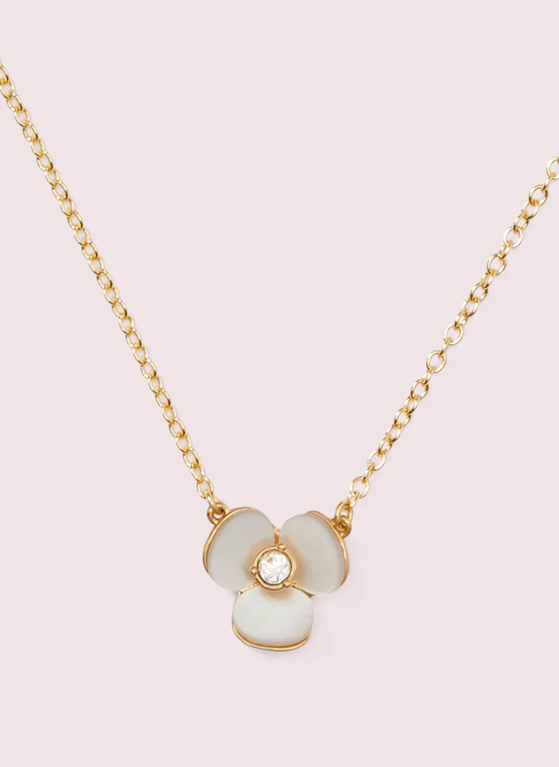 Kate Spade WBRU6731 110Mini Cream & Crystal Pendant Necklace
