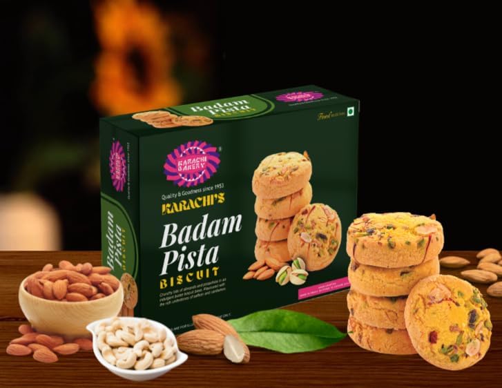 Karachi Bakery بسكويت بادام بيستة من مخبز كراتشي - 400 جرام (20 قطعة) - Image 4